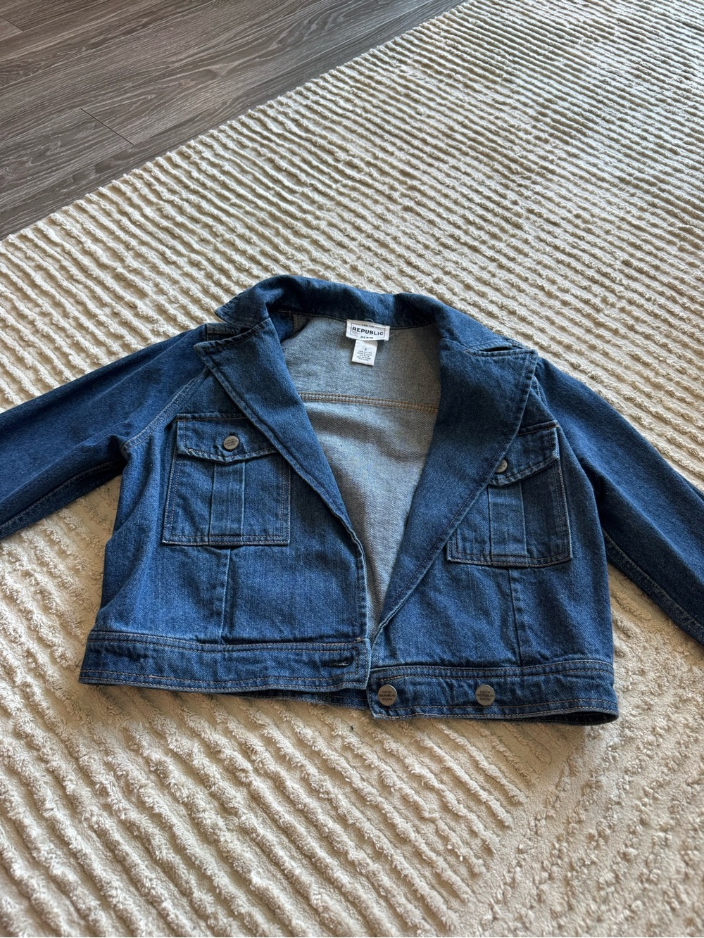 For The Republic Blue Denim Jean Jacket